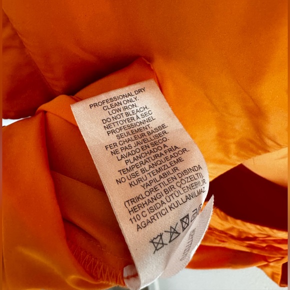 Tibi Italian Sporty Nylon Sleeveless Balloon Dress in Orange Size 8 - Picture 12 of 17